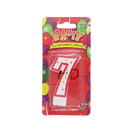 #7 Dot Number Party Candle - 12 Pcs - HD Bio Packaging
