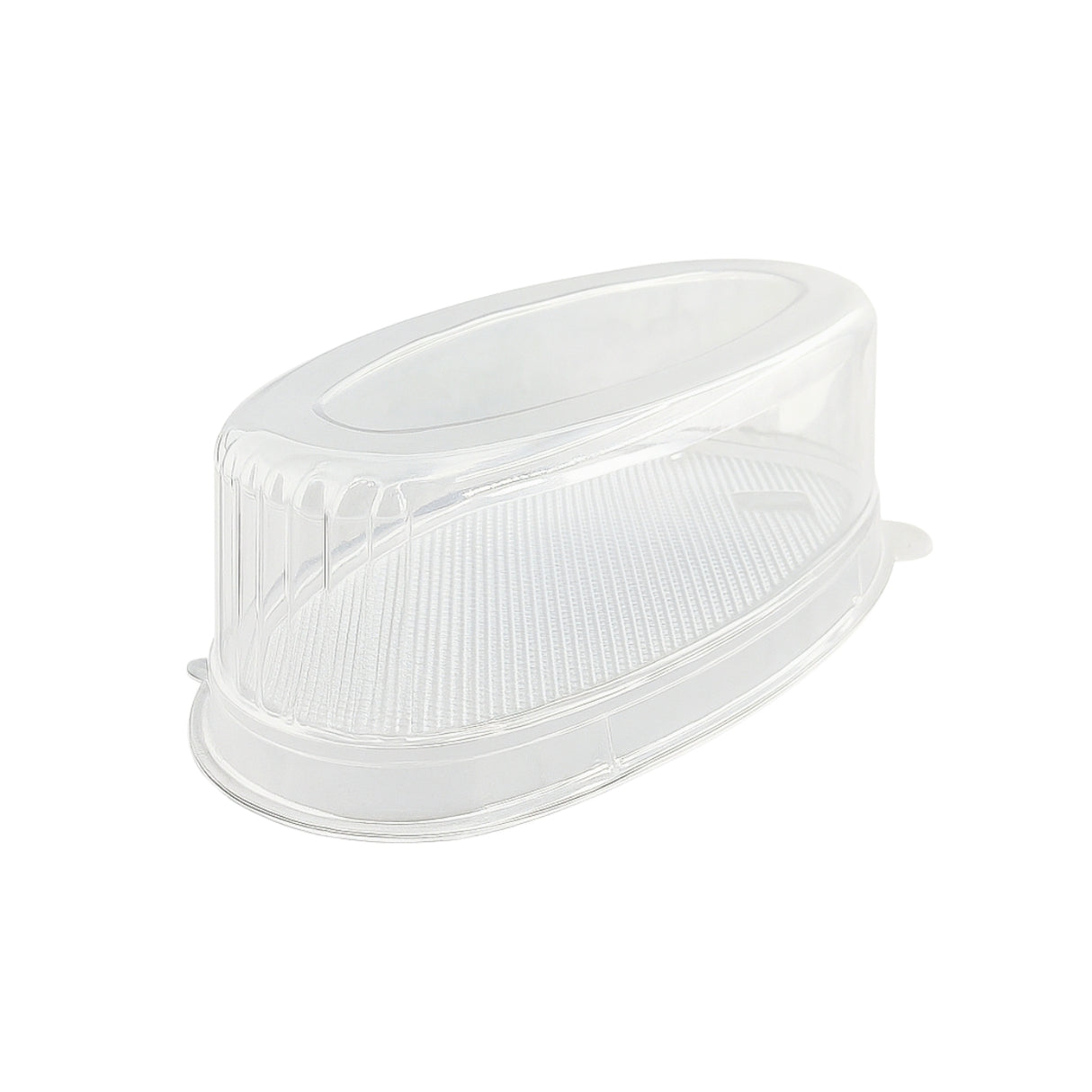 HG202 | Récipient à gâteau au fromage ovale transparent avec couvercle | 9,45x5,12x3,25" - 300 ensembles