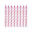 2.5" Pink Striped Cake Candles - 1000 Pcs - HD Plastic Product (Canada). Inc