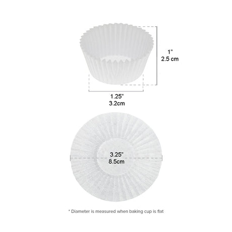 3.25" White Round Baking Paper Cup
