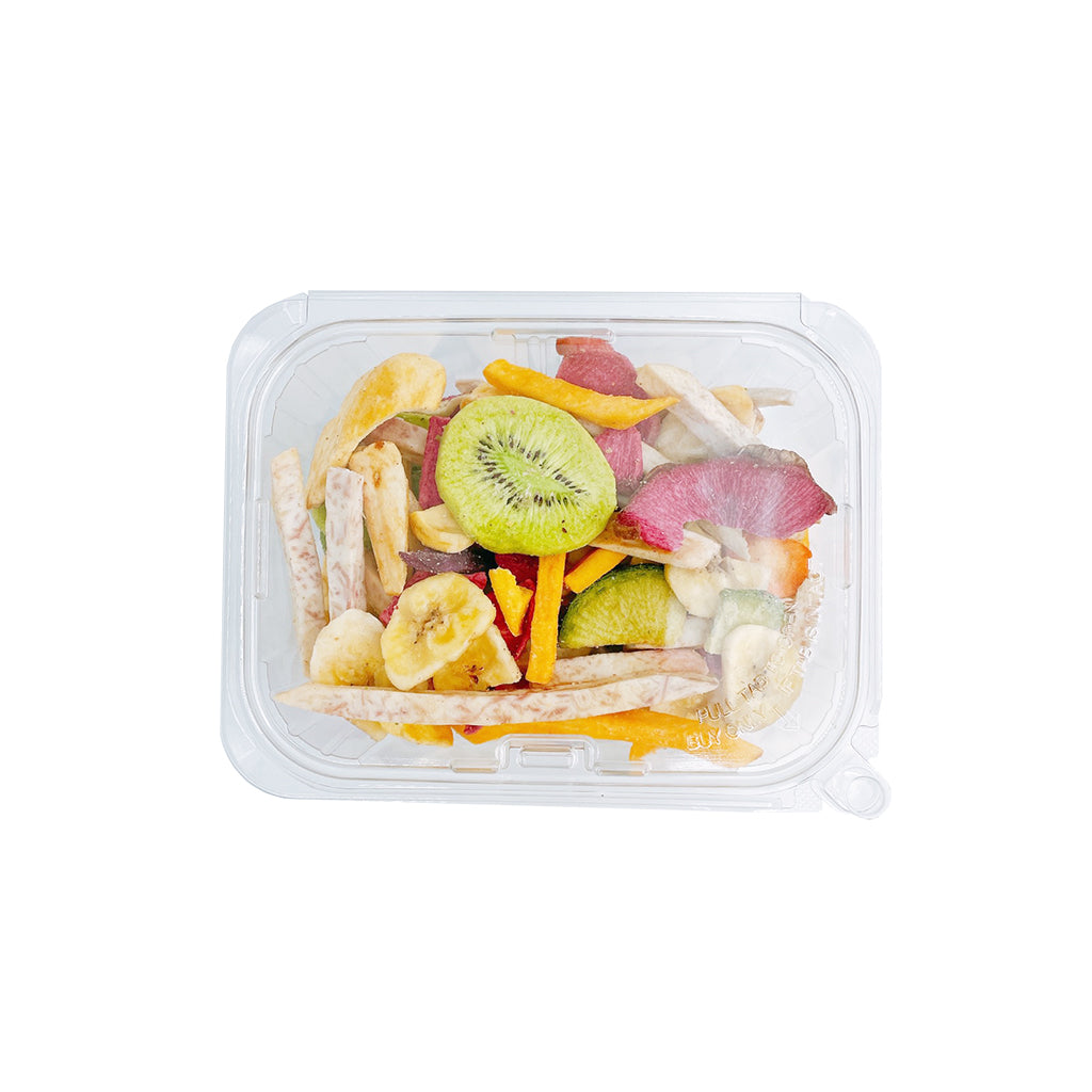 PLS-32 | 32oz PET Clear Rectangular Hinged Safety Lock Salad Container - top