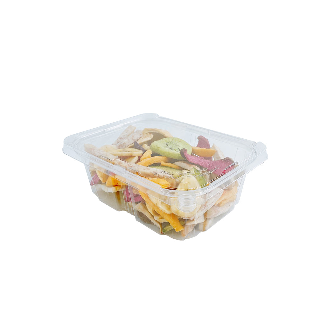 PLS-32 | Récipient à salade à charnière rectangulaire transparent en PET de 32 oz - 200 ensembles