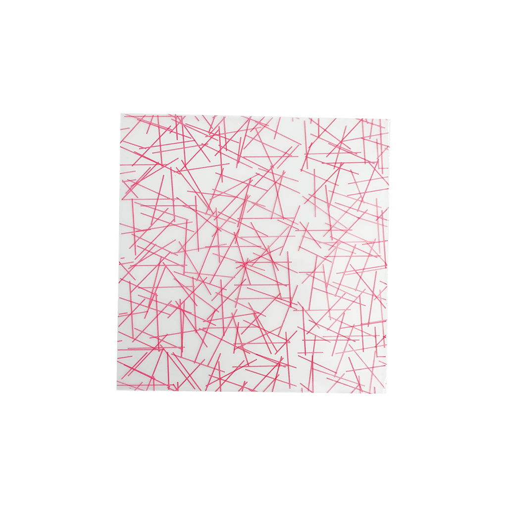 Film d'emballage de gâteau carré en plastique 5,9x5,9" (motif aléatoire) - 500 pièces