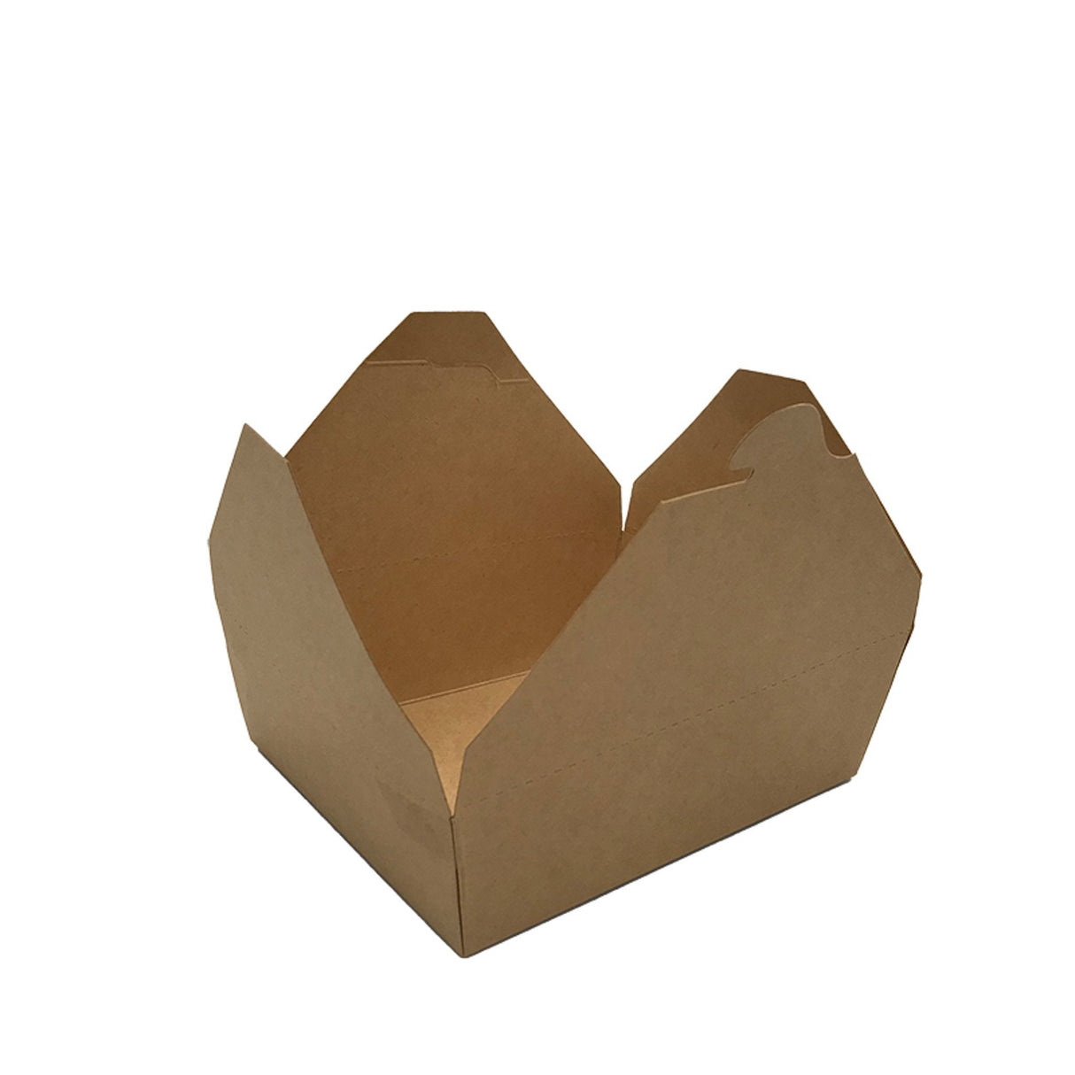 #4 | 96oz Eco-friendly Kraft Foldable Paper Box | 7.76x5.5x3.5" - 160 Pcs - HD Bio Packaging