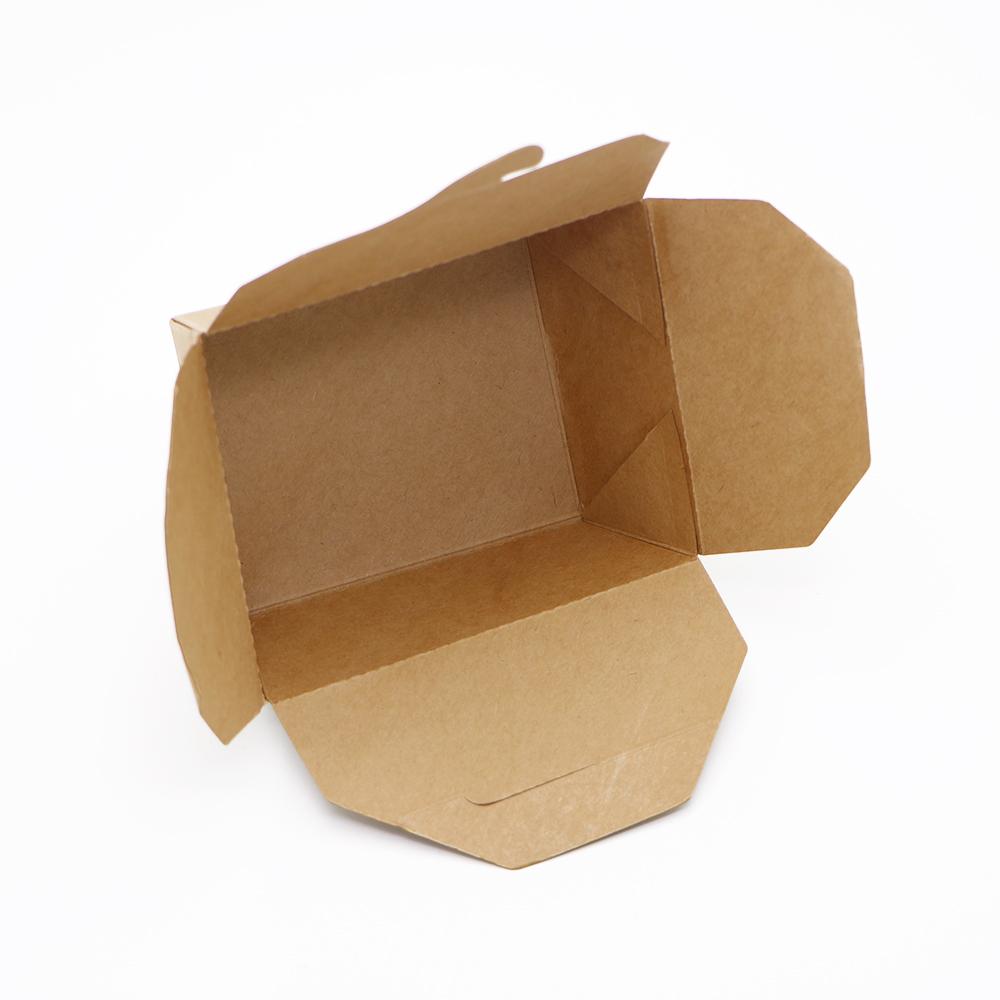 #4 | 96oz Eco-friendly Kraft Foldable Paper Box | 7.76x5.5x3.5" - 160 Pcs - HD Bio Packaging