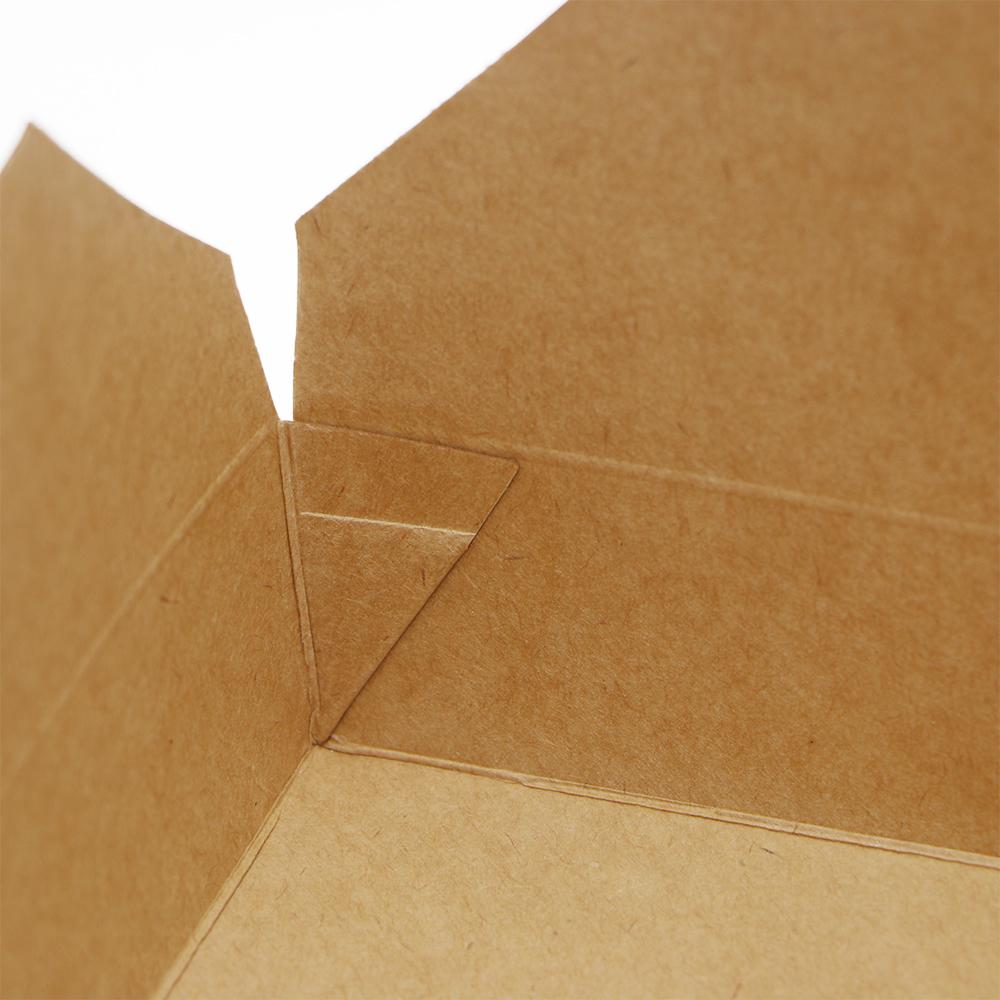 #4 | 96oz Eco-friendly Kraft Foldable Paper Box | 7.76x5.5x3.5" - 160 Pcs - HD Bio Packaging