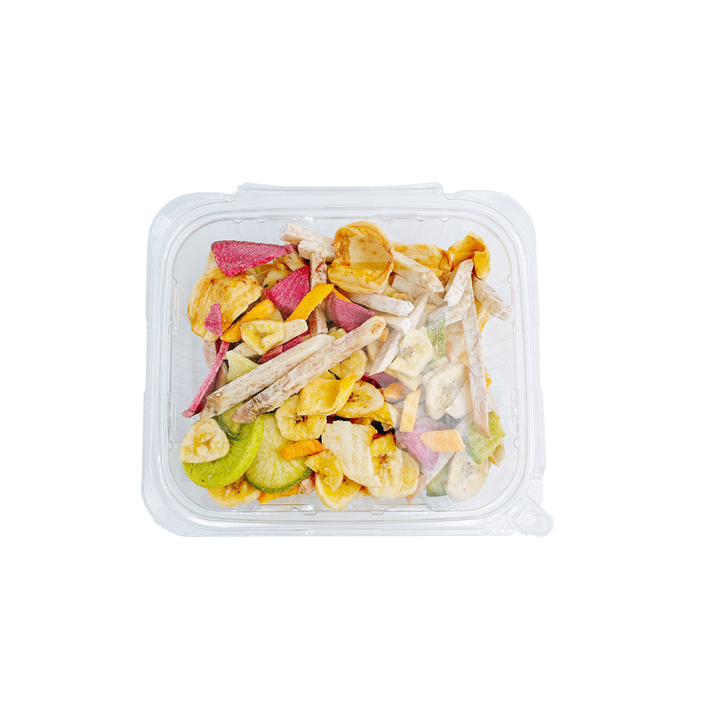 PLS-48 | Récipient à salade rectangulaire transparent à charnière en PET de 48 oz - 150 ensembles