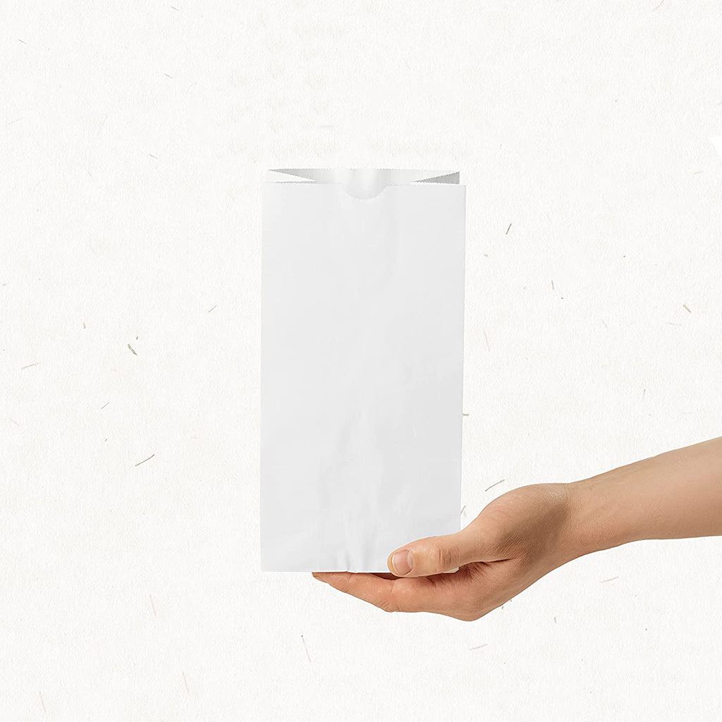 Sac de boulangerie en papier superblanc de 4 lb | 5x3,125x9,75" - 500 pièces