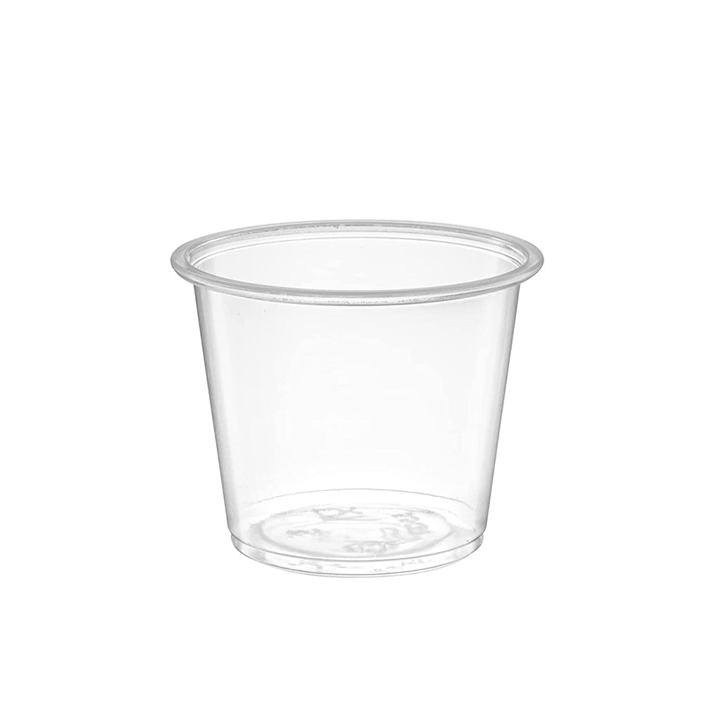 5.5oz Clear Sauce Cup base only in a white background