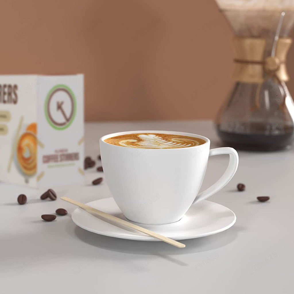 FFS80411C | 5.5" Compostable Wooden Coffee Stir Stick - 1000 Pcs