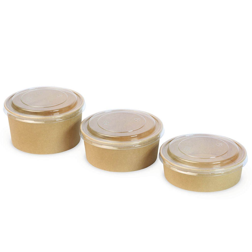 #500B | 18oz Eco-friendly Kraft Round Paper Bowl (Base Only) - 300 Pcs - HD Bio Packaging
