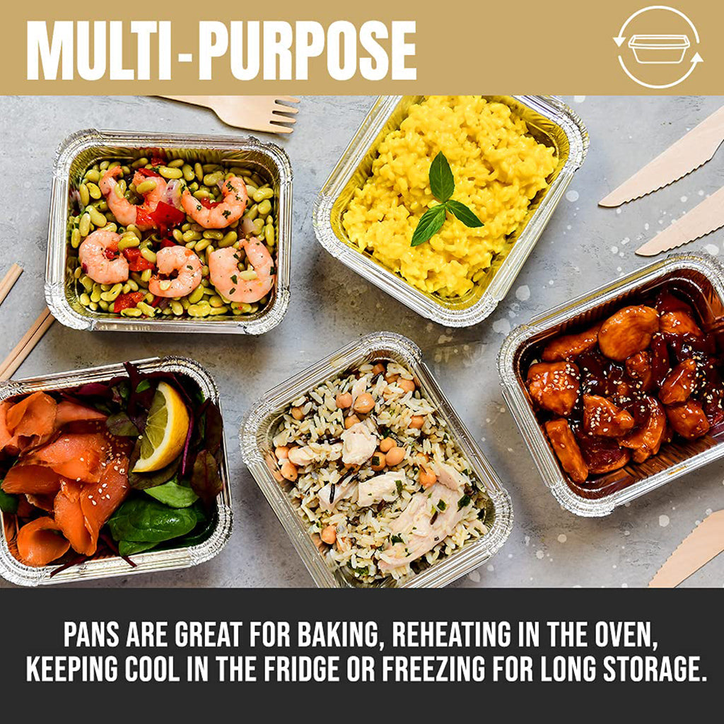 HD-45 4x5" Aluminum Foil Container Foil Pan (Base Only)