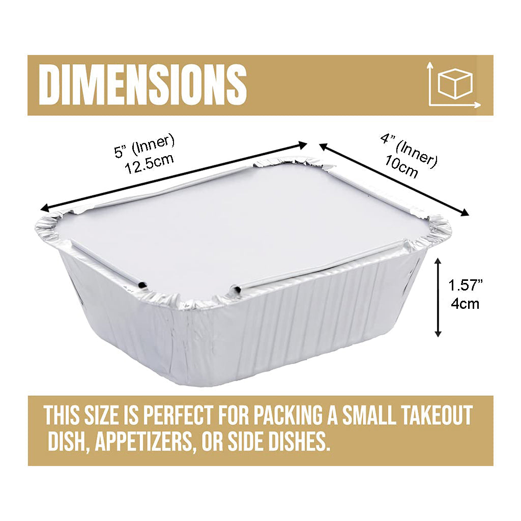 HD-45 4x5" Aluminum Foil Container Foil Pan (Base Only)