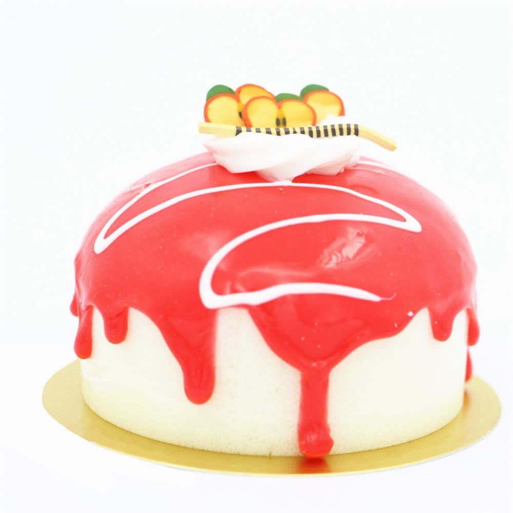 6" Golden Round Cake Paper Pad with a cake on it