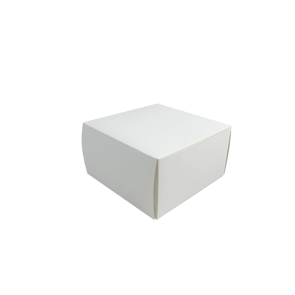 Boîte à pâtisserie en papier à gâteau carré blanc | 6,25x6,25x3,5" - 300 pièces