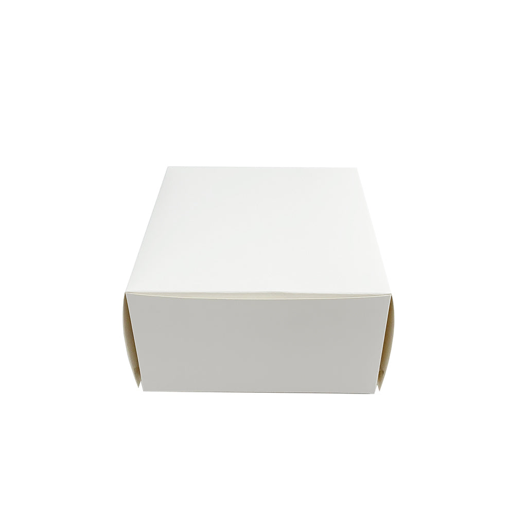 Boîte à pâtisserie en papier à gâteau carré blanc | 6,25x6,25x3,5" - 300 pièces