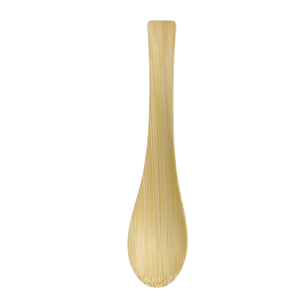 Cuillère à soupe asiatique en bambou compostable de 5,4 po - 1000 pièces