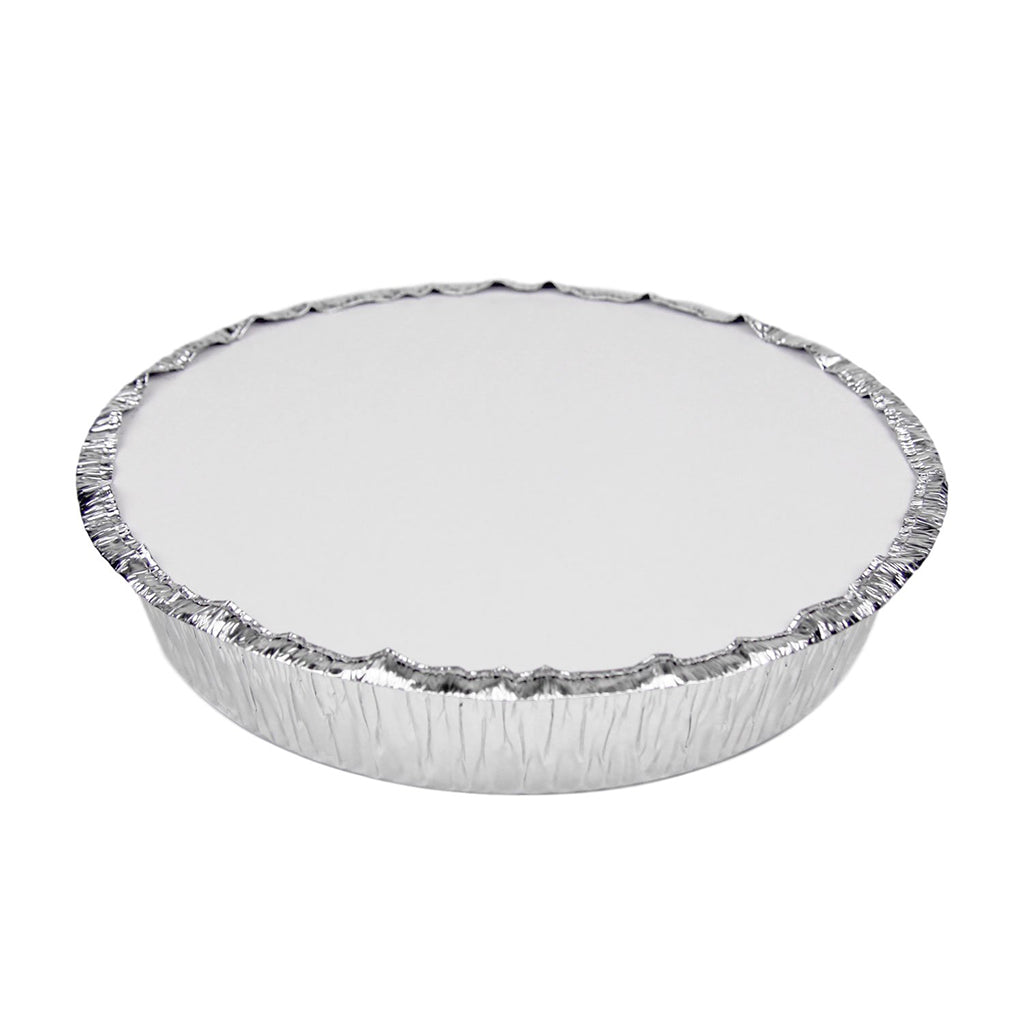 8" Heavy Duty White Round Paper Lid | Fit 8" Foil Container (Lid Only)
