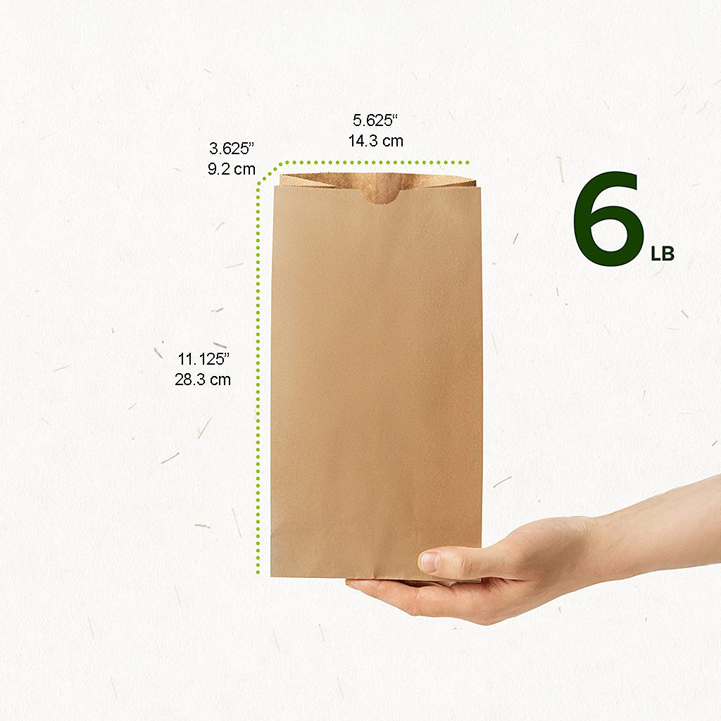 6lb Paper Kraft Bakery Bag | 5.625x3.625x11.125"
