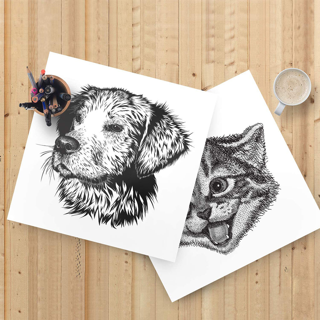 6x6" Solid Bleach White Paper Card - 75 Pcs