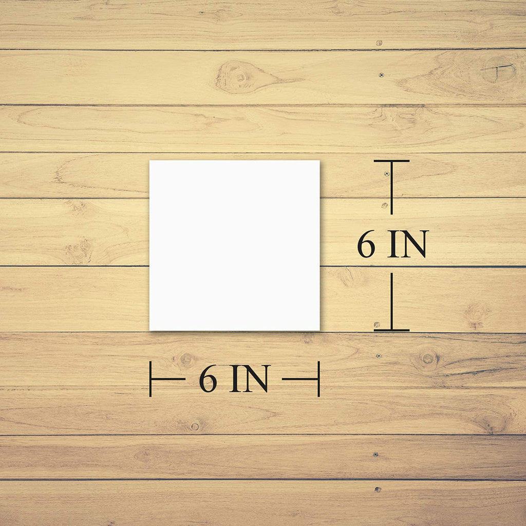 6x6" Solid Bleach White Paper Card - 75 Pcs