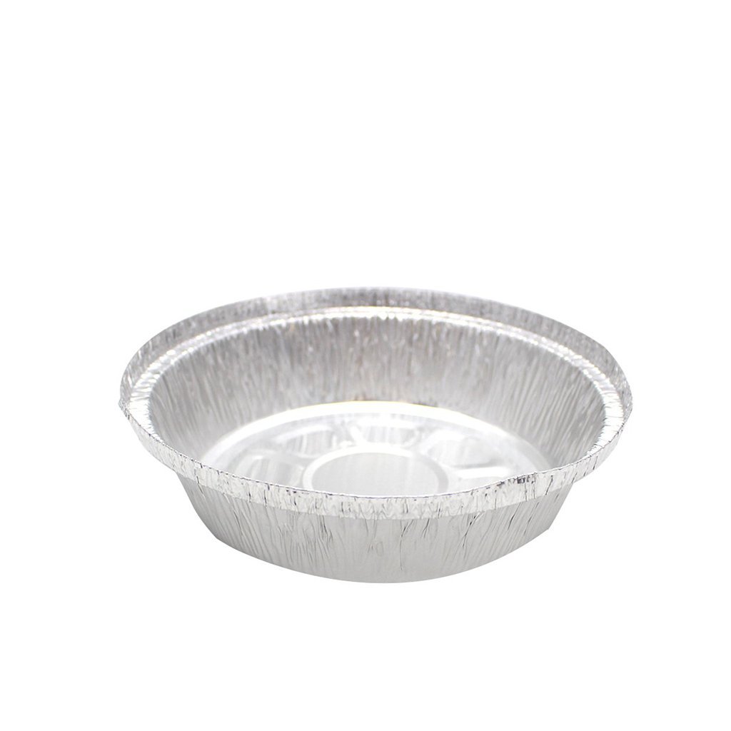7" Silver Round Foil Container (Base Only) - 500 Pcs - HD Plastic Product (Canada). Inc