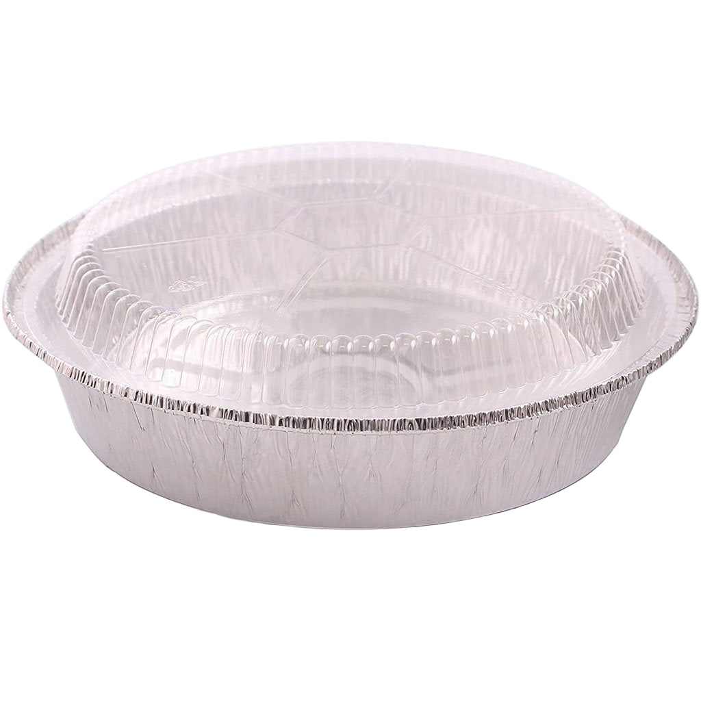 7" Silver Round Foil Container (Base Only) - 500 Pcs - HD Plastic Product (Canada). Inc