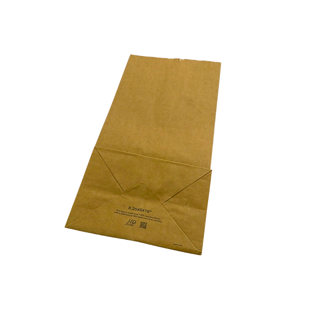 HD-8616 #525 | 25lb Paper Kraft Checkstand Bag | 8.25x5.7x16.5"