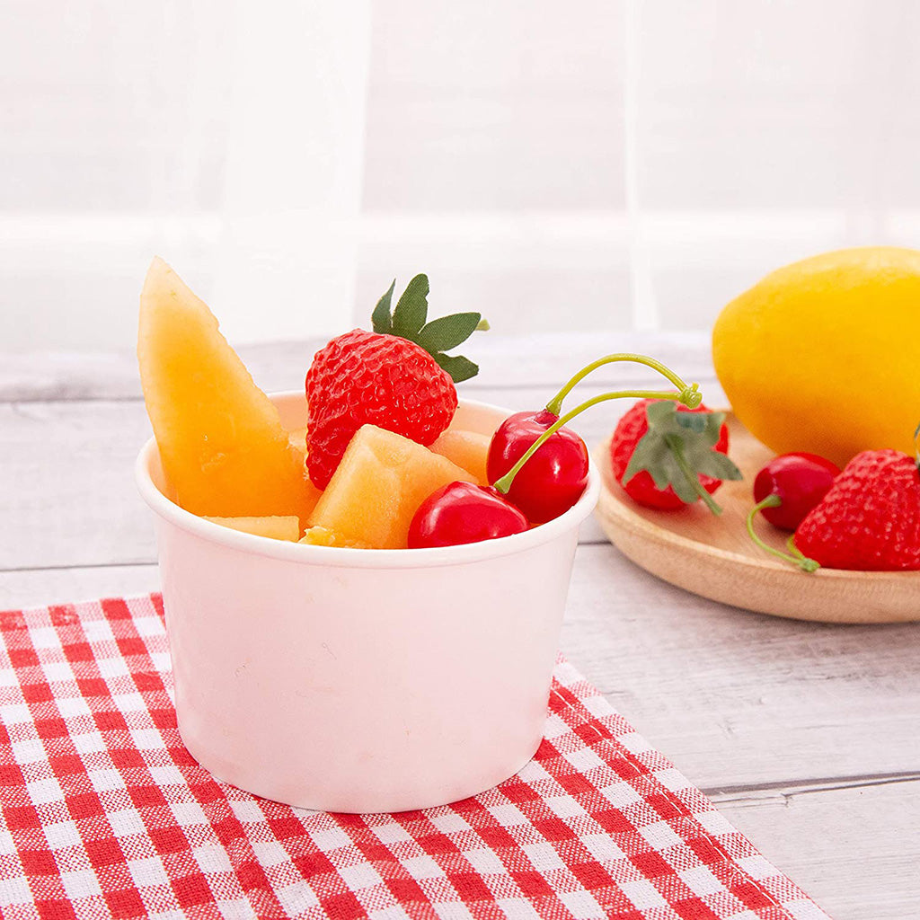 #8D | 8oz White Paper Soup Cup Food Container | 96mm Top (Base Only)