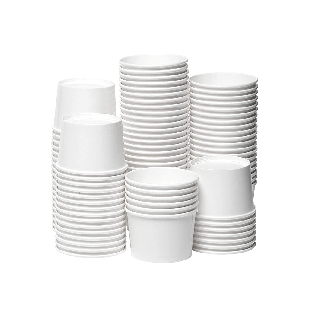 #8D | 8oz White Paper Soup Cup Food Container | 96mm Top (Base Only)