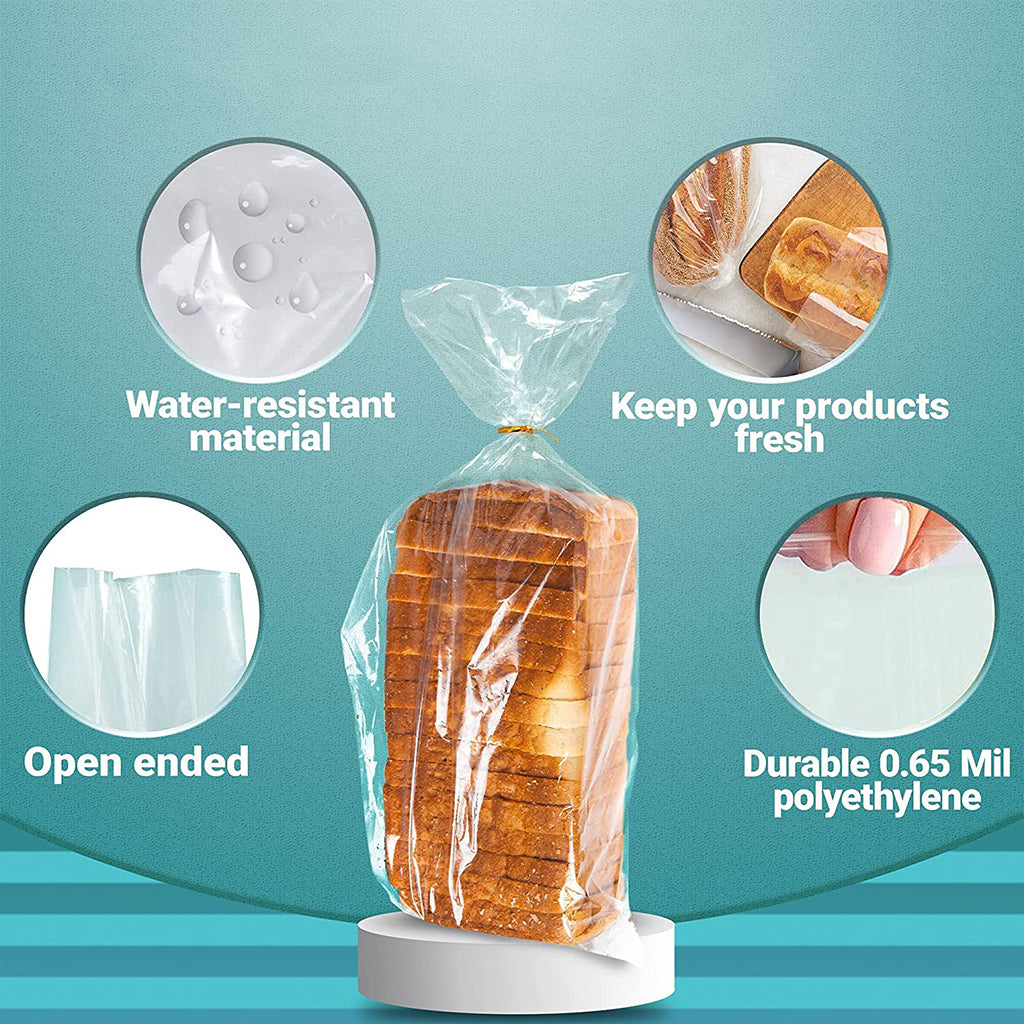 LDPE Clear Gusseted Bakery Bag | 8x4x24"