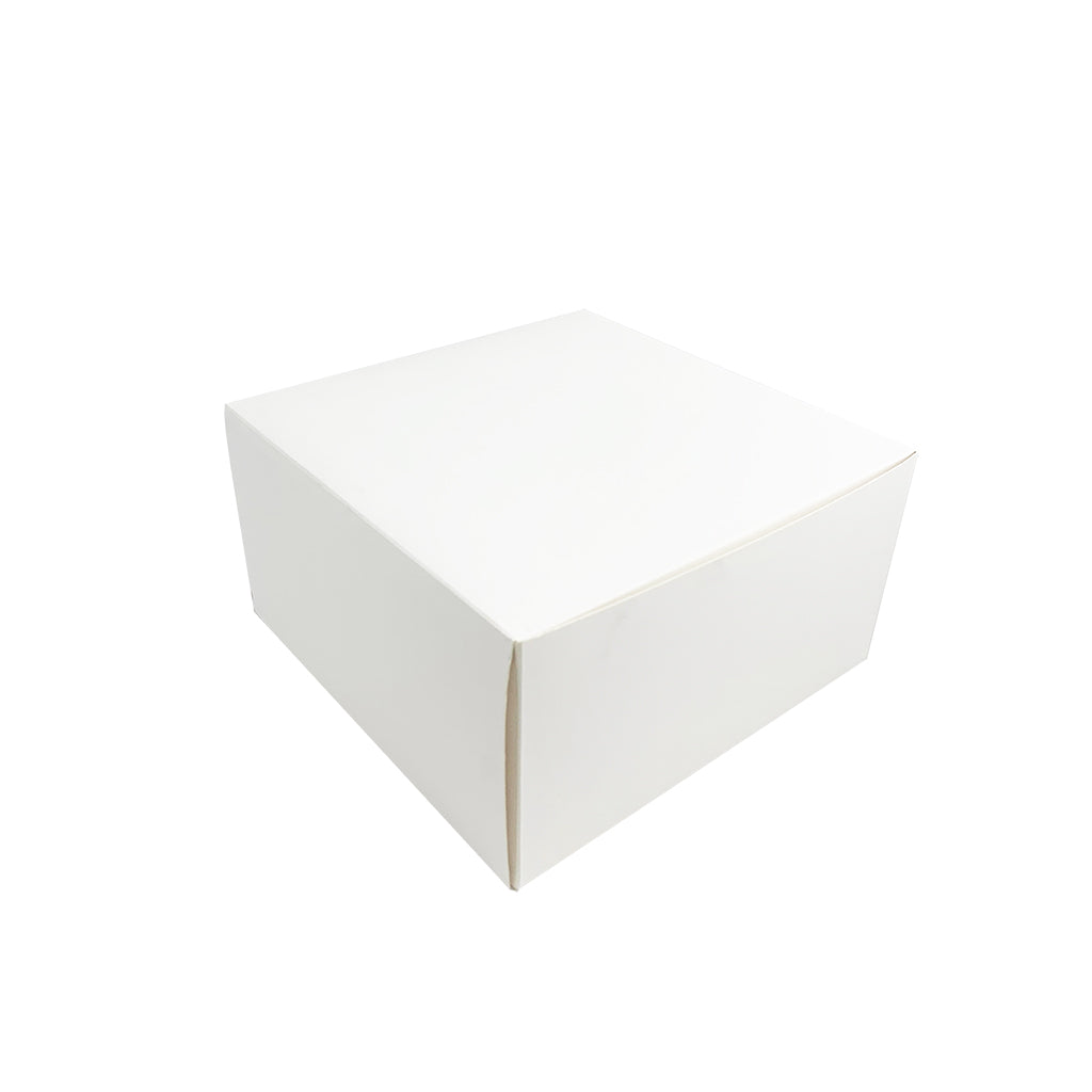 White Square Cake Paper Box Pastry Box | 9.25x9.25x5" - 100 Pcs