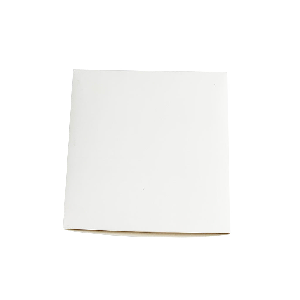 White Square Cake Paper Box Pastry Box | 9.25x9.25x5" - top
