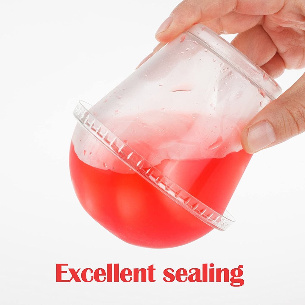 9oz Clear Plastic Dessert Cup  testing leaking proof
