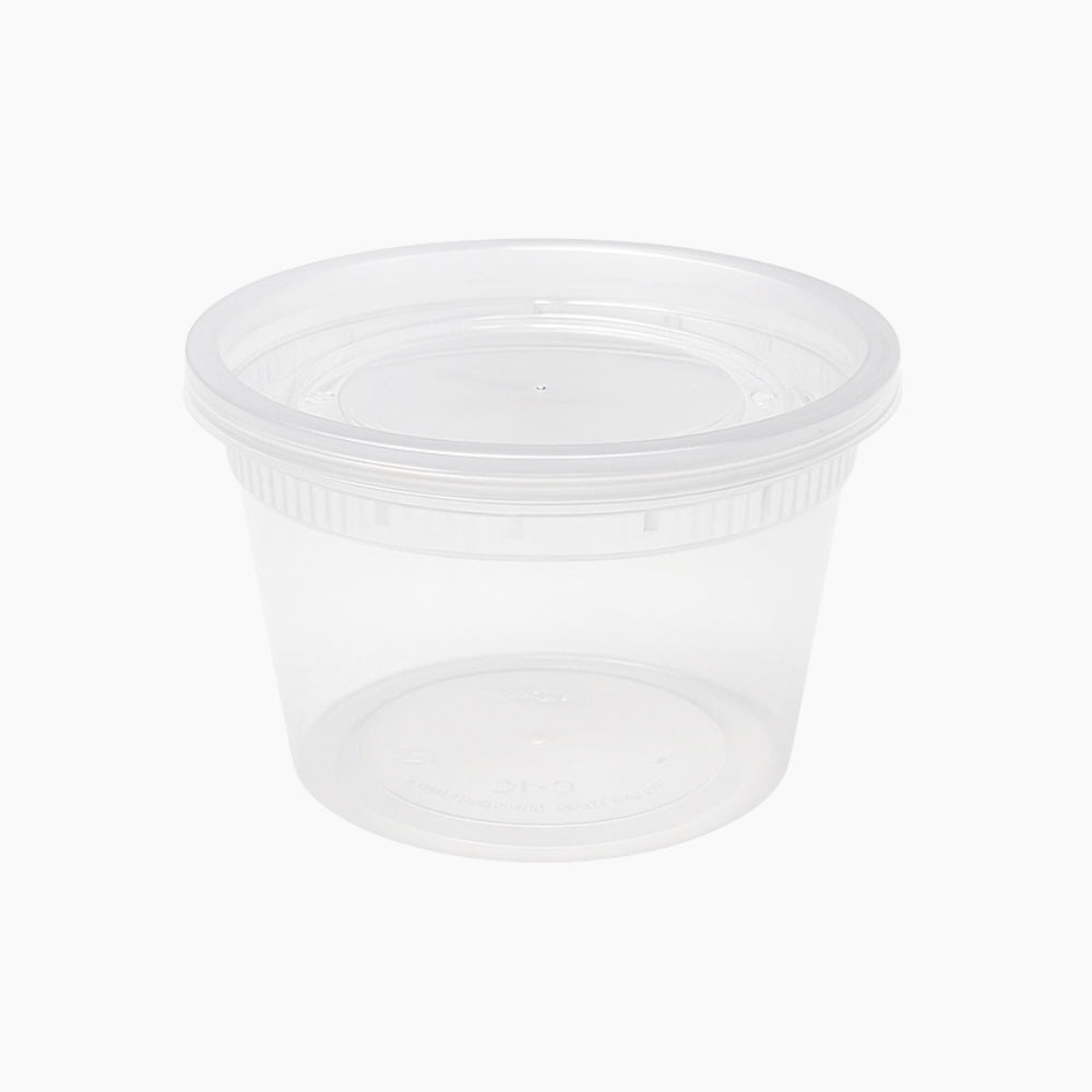 16oz Microwaveable PP Leak-resistant Translucent Deli Container W/ Lid