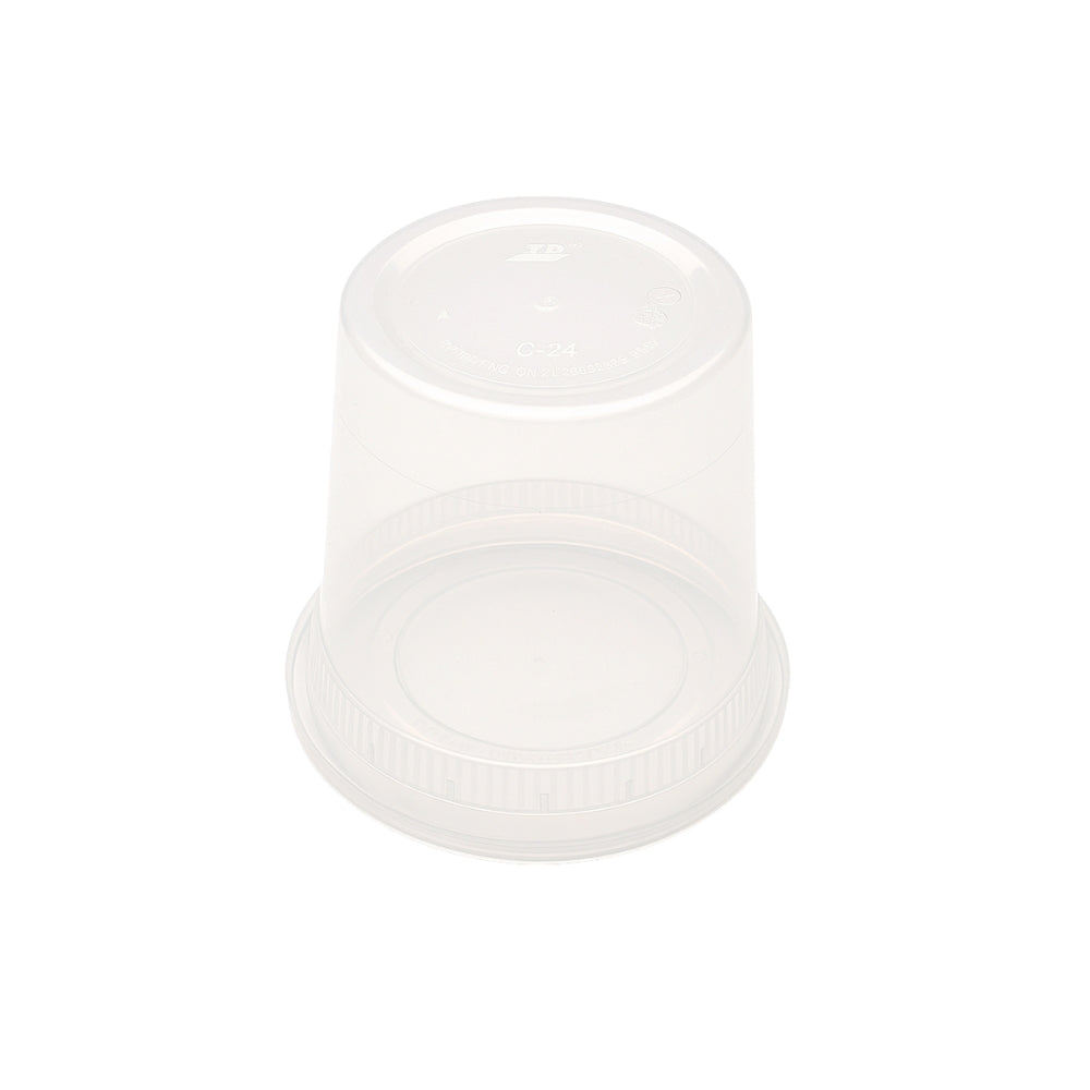 24oz Microwaveable PP Leak-resistant Translucent Deli Container W/ Lid upside down
