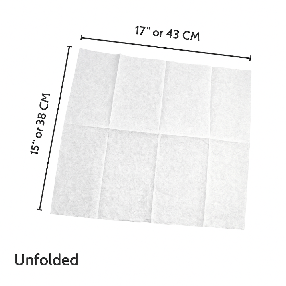 HD-D3000 | Serviette de table en papier 15x17" | 1 pli - 3000 pièces