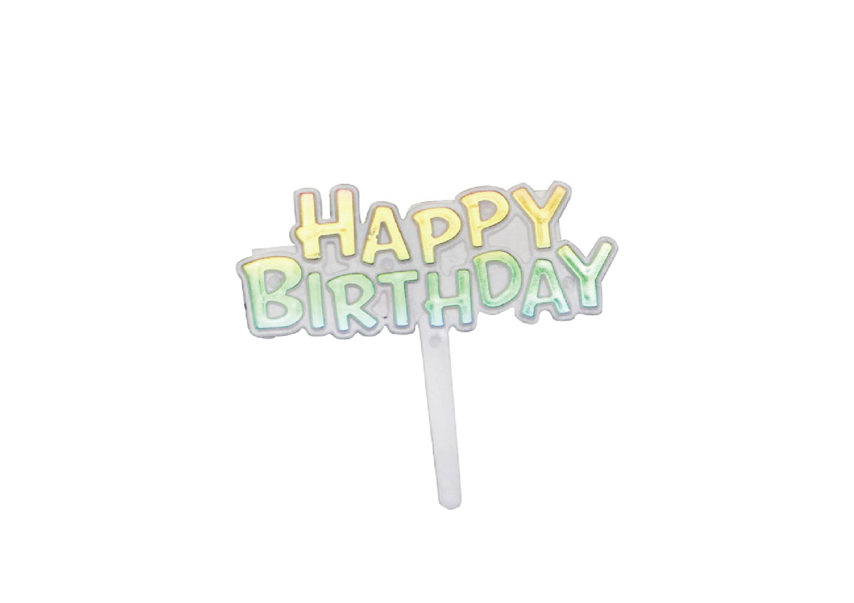 Mini Happy Birthday Acrylic Cake Topper