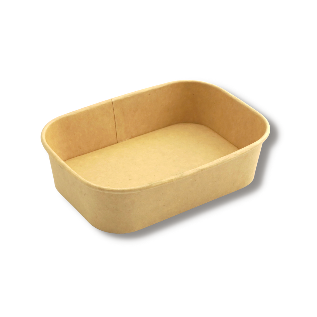 JH-R-580B | Contenant rectangulaire en papier kraft de 19 oz (base uniquement) - 300 pièces