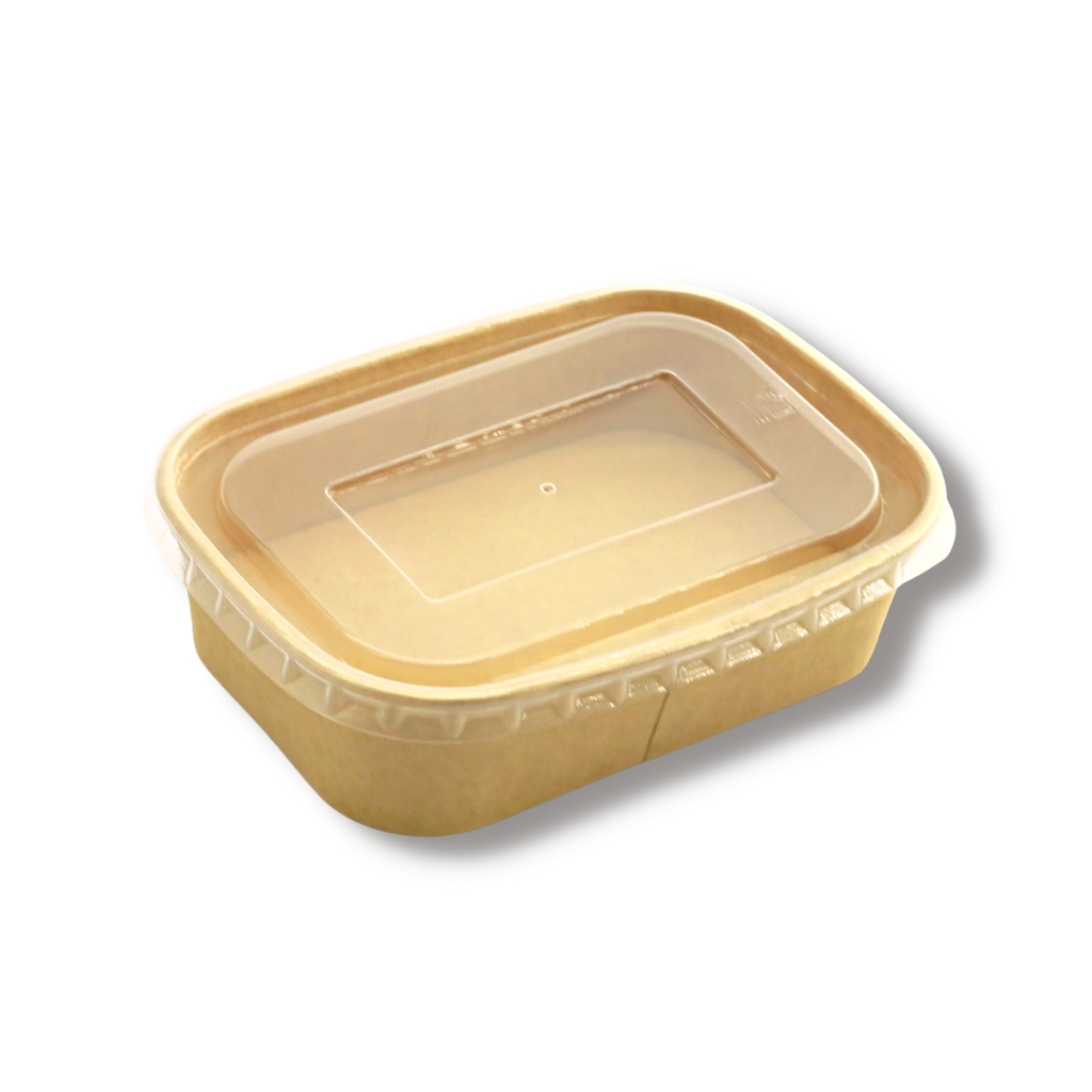 JH-R-580B | Contenant rectangulaire en papier kraft de 19 oz (base uniquement) - 300 pièces
