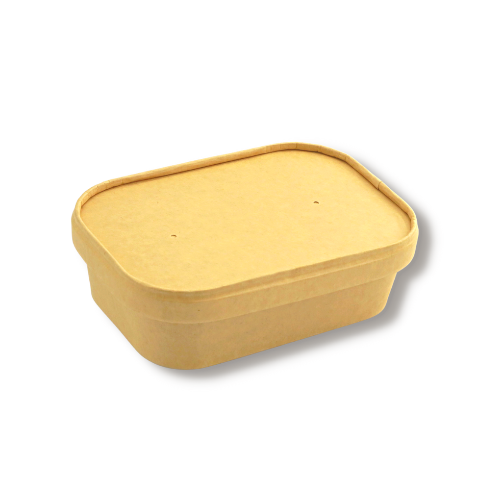 JH-R-580B | Contenant rectangulaire en papier kraft de 19 oz (base uniquement) - 300 pièces