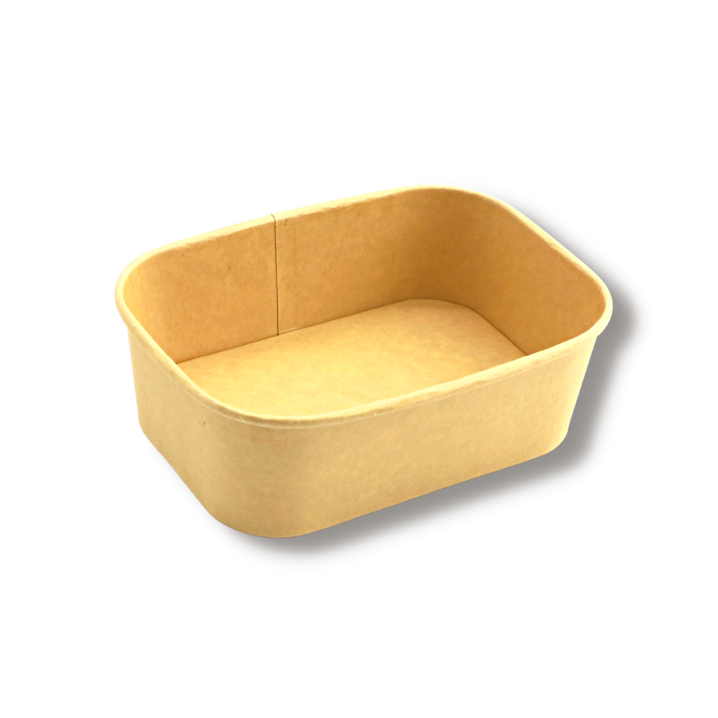 JH-R-750B | Contenant rectangulaire en papier kraft de 26 oz (base uniquement) - 300 pièces
