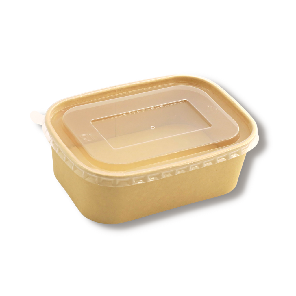 JH-R-750B | Contenant rectangulaire en papier kraft de 26 oz (base uniquement) - 300 pièces