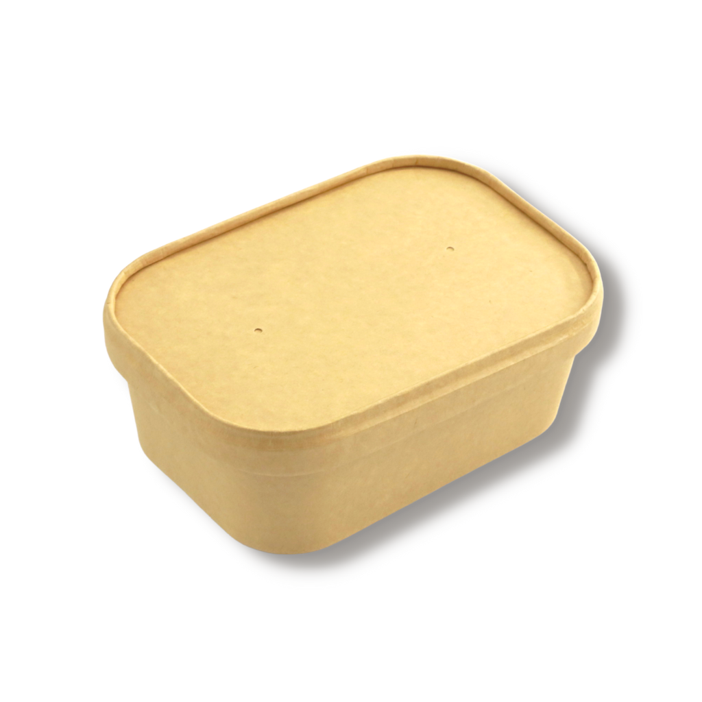 JH-R-750B | Contenant rectangulaire en papier kraft de 26 oz (base uniquement) - 300 pièces