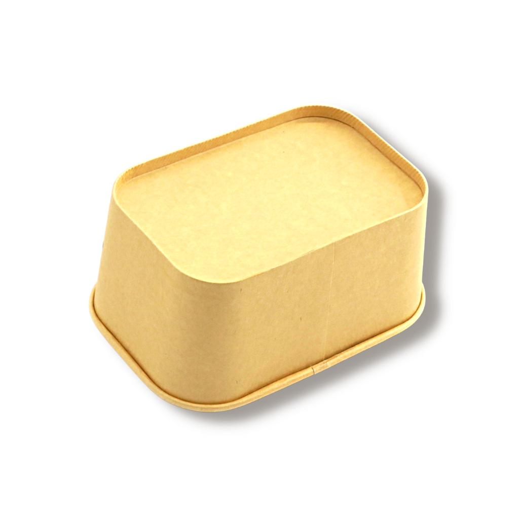 JH-R-1000B | Contenant rectangulaire en papier kraft de 32 oz (base uniquement) - 300 pièces