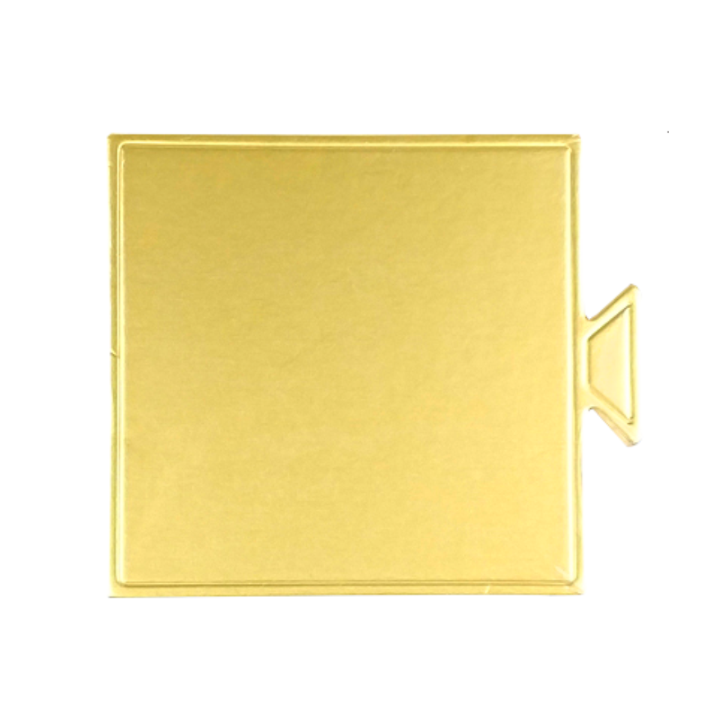 3.54x3.54" Golden Square Cake Paper Pad W/ Handle