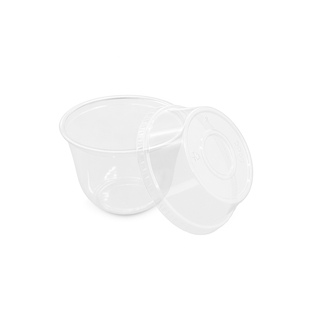9oz Clear Plastic Dessert Cup dessert bakery grey background