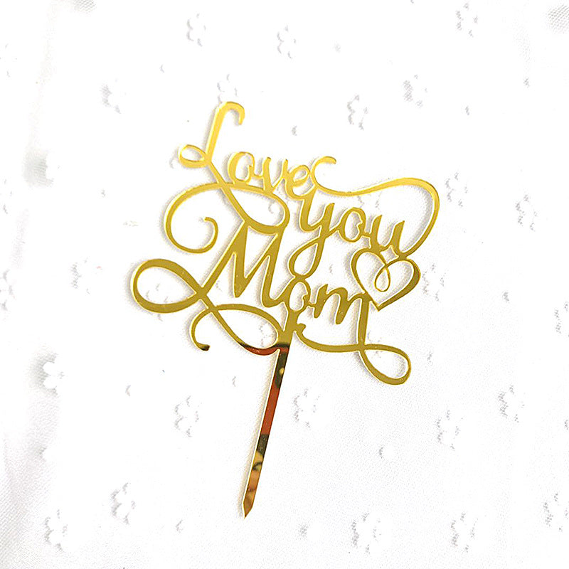 Happy Mother's Day Acrylic Cake Topper - 10 Pcs