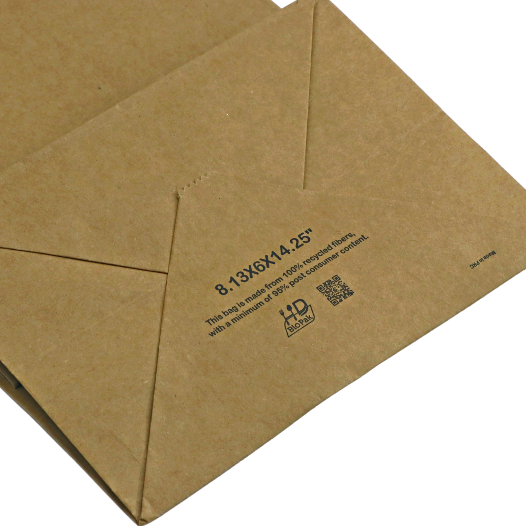 HD-8614 #520 | 20lb Paper Kraft Checkstand Bag | 8.25x5.75x14.25"