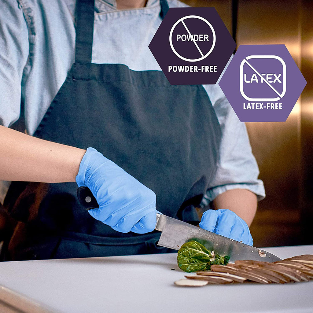 NT-GV-CL Gant en nitrile de qualité alimentaire sans poudre | Taille moyenne - 100 pièces